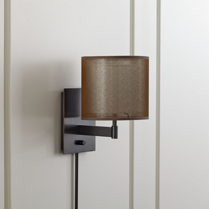 Eclipse Antiqued Bronze Wall Sconce Crate and Barrel